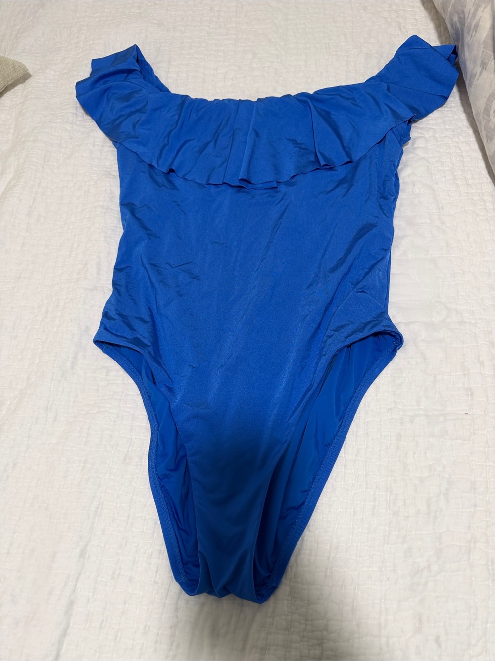 Trina Turk women’s Ruffle One-Piece Swimsuit - Blue
